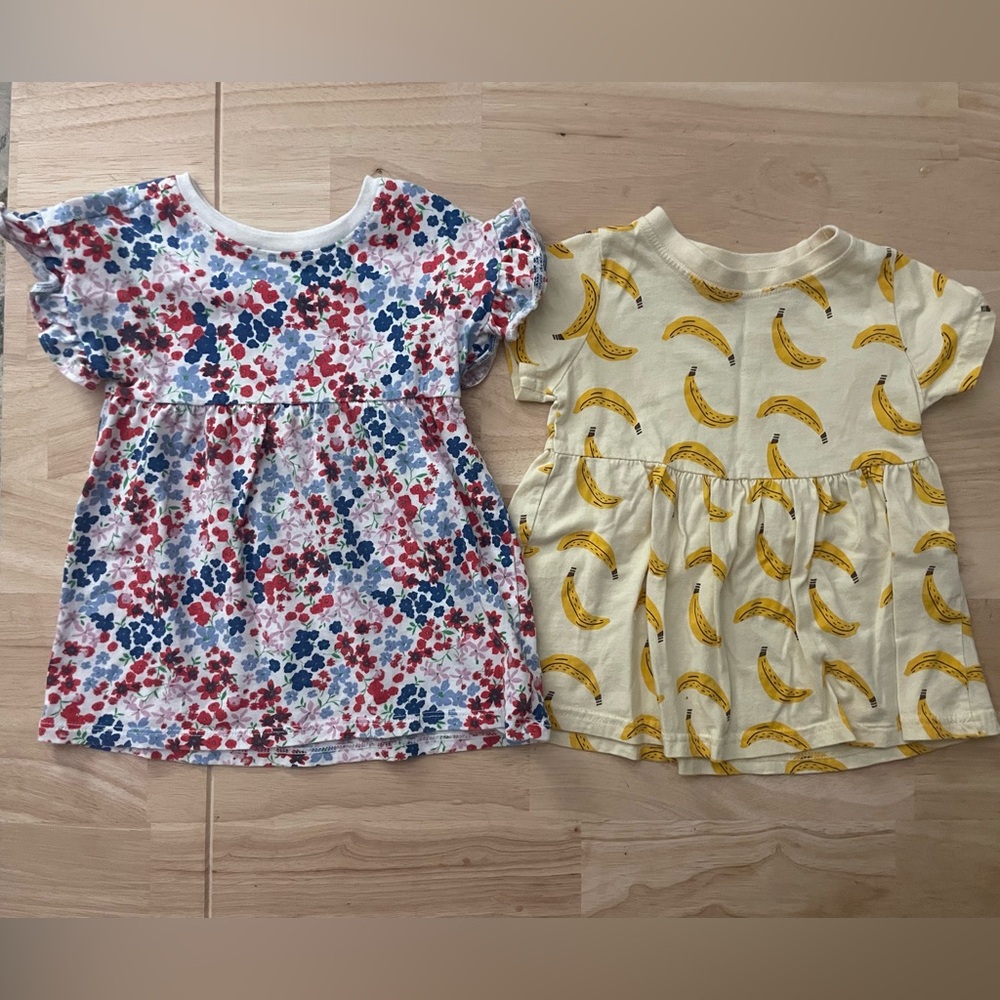 Old Navy Kids Dresses in Floral and Banana Prints